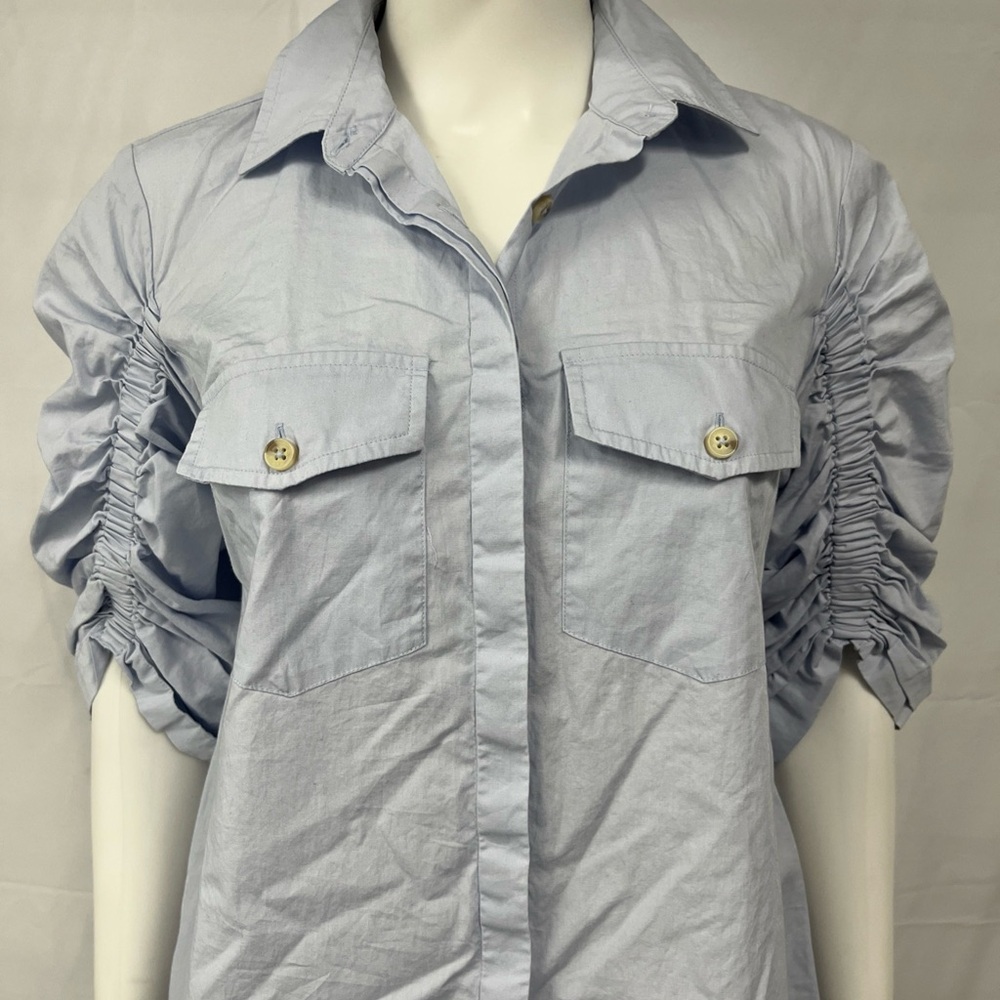Maeve x Anthropologie Light Blue Button Down Shirt - Picture 4 of 7